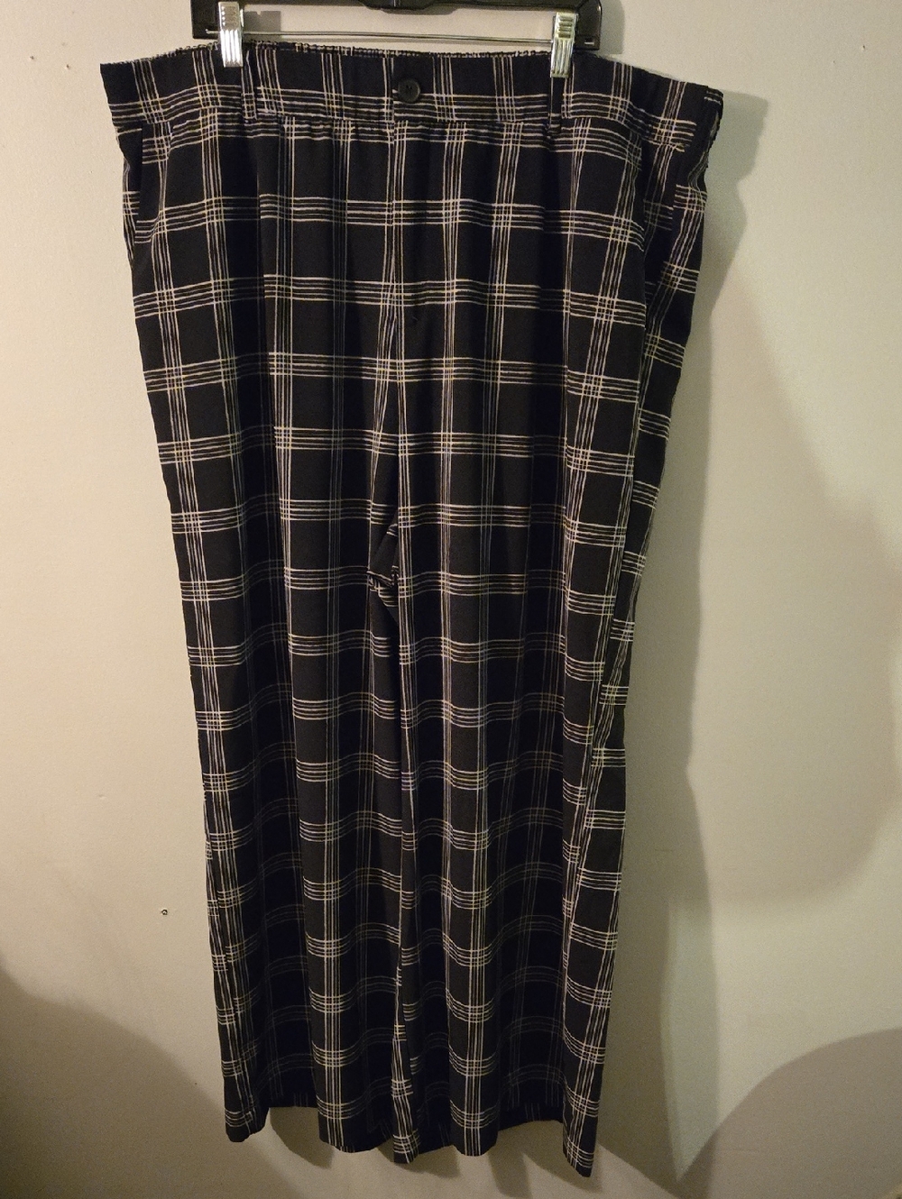 torrid Black and White Wide Leg Plaid Pants